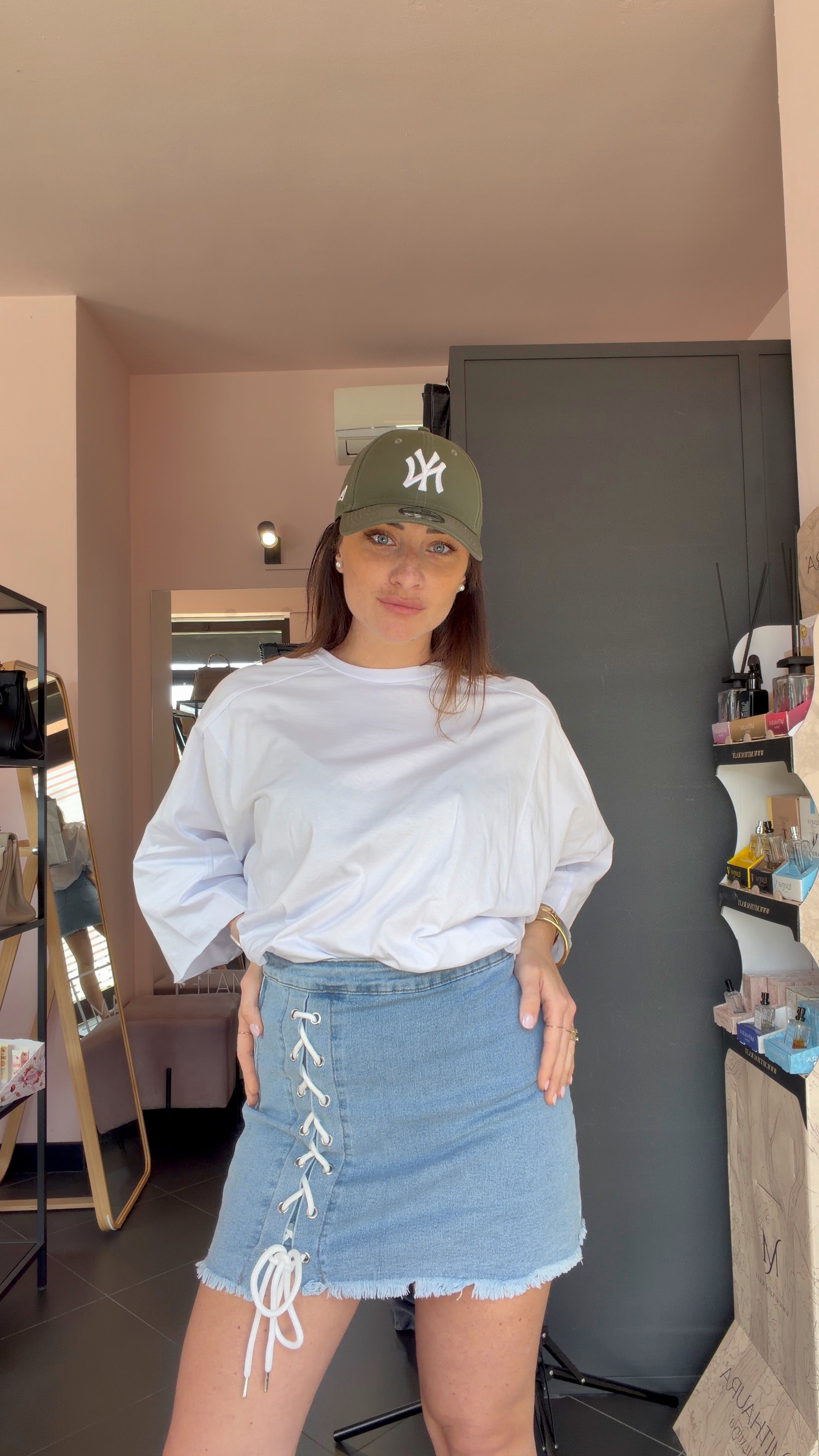 Gonna pantaloncino denim Olivia