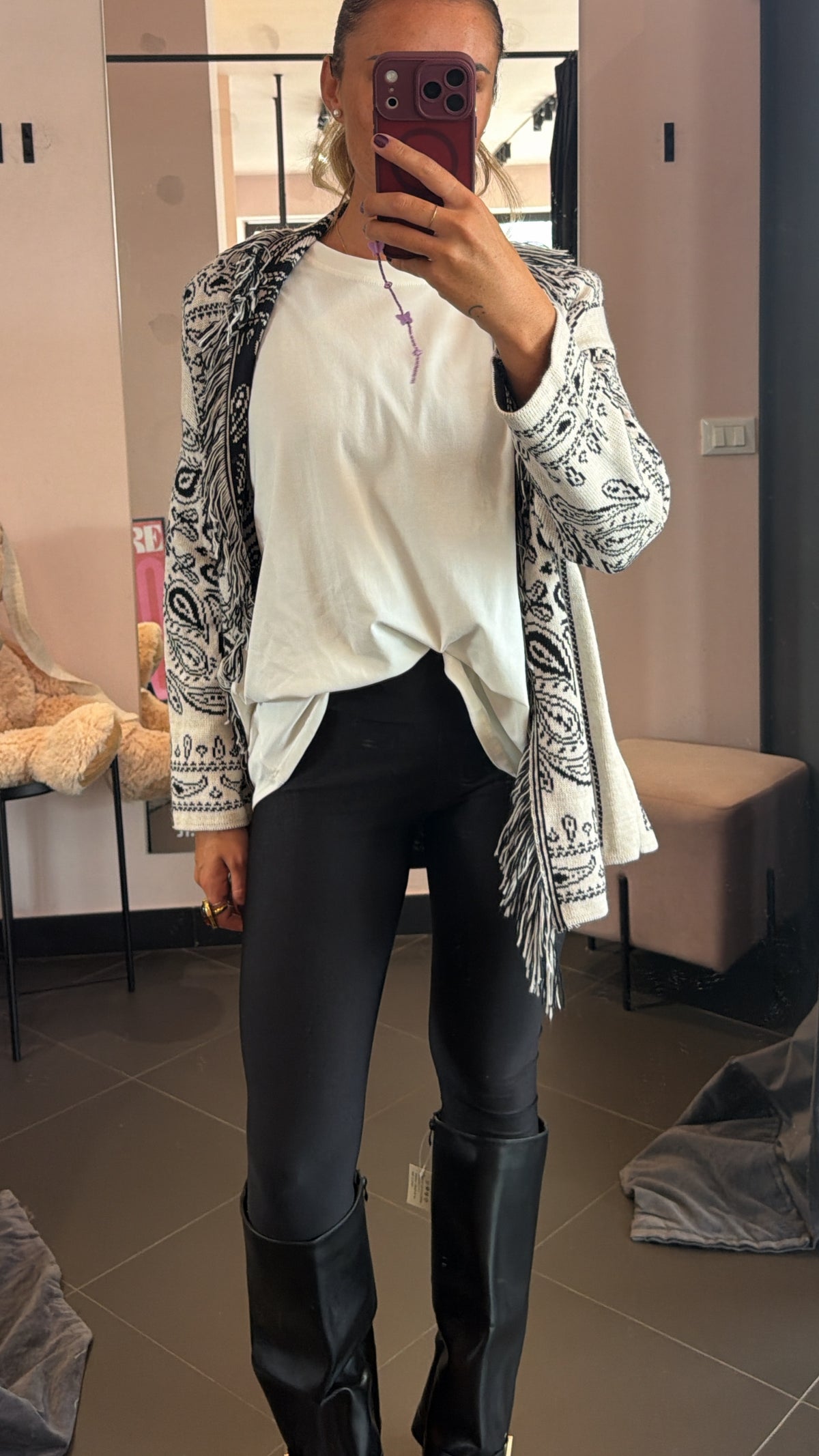Leggins nero semilucido