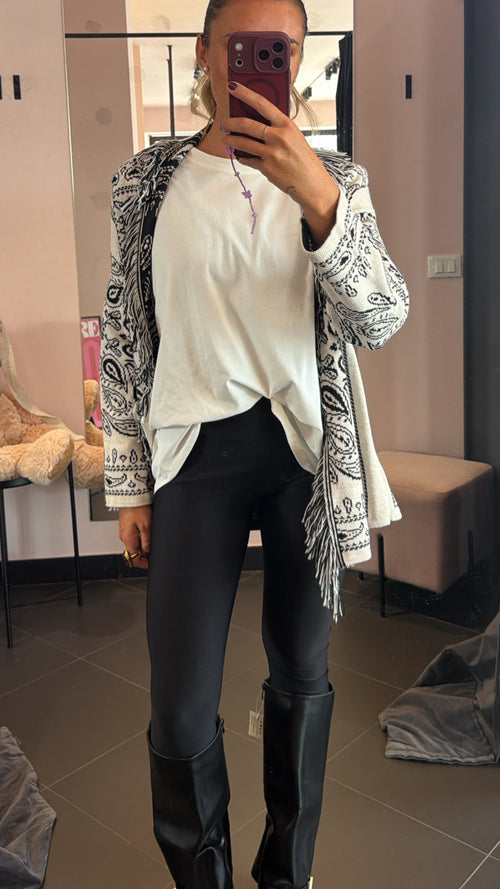 Leggins nero semilucido