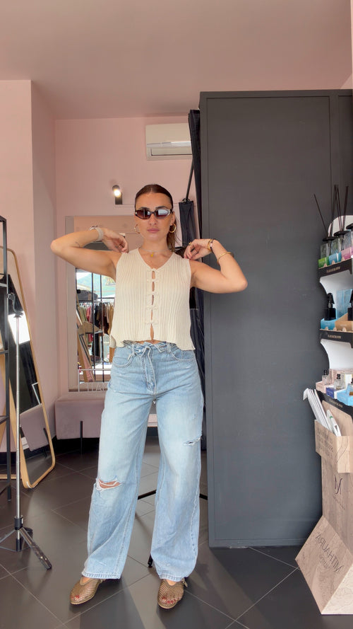 Jeans asimmetrico