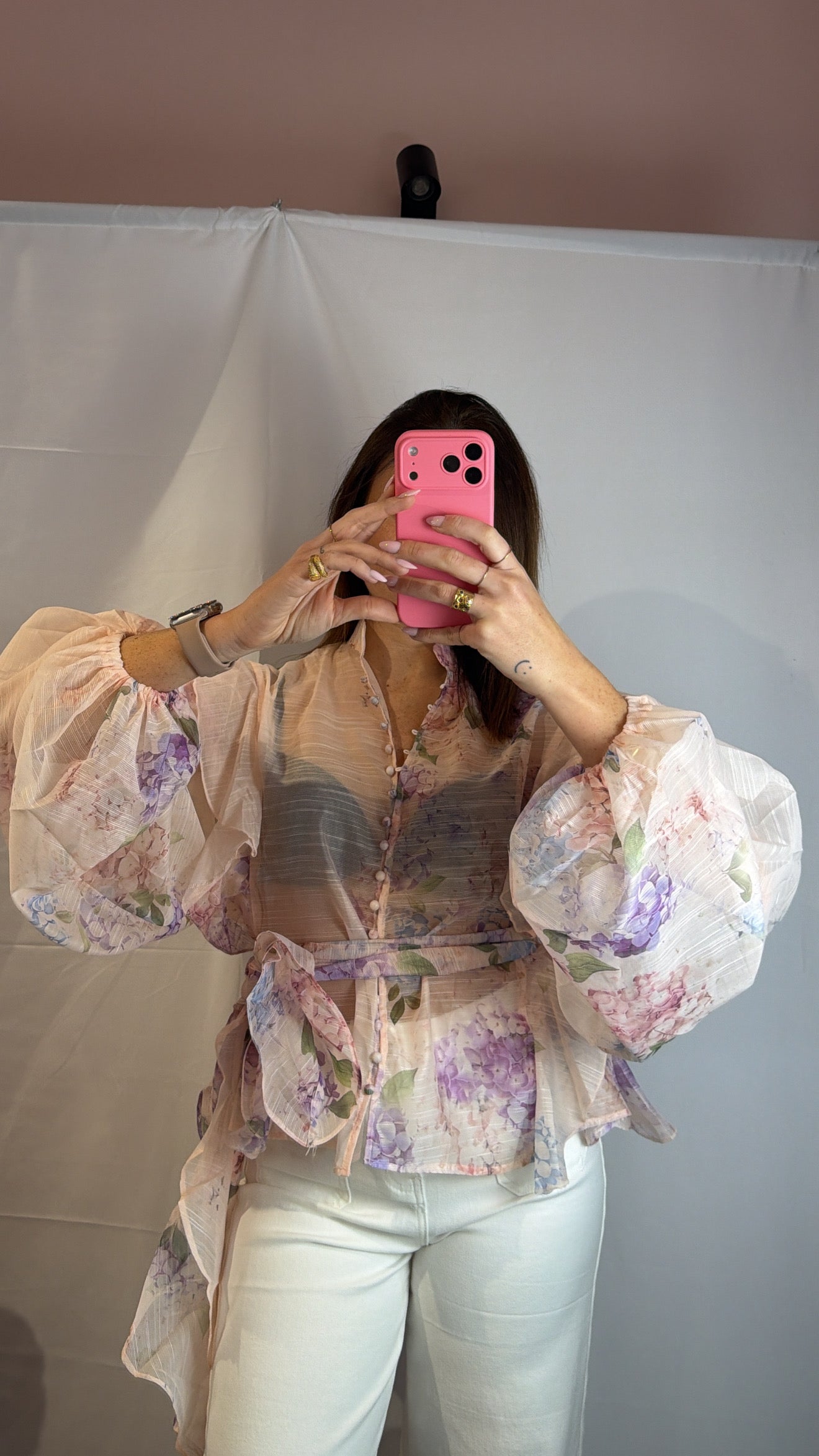 Camicia Sol rosa cipria