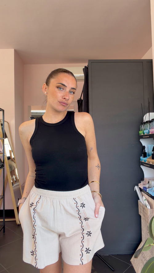 Canottiera short nera