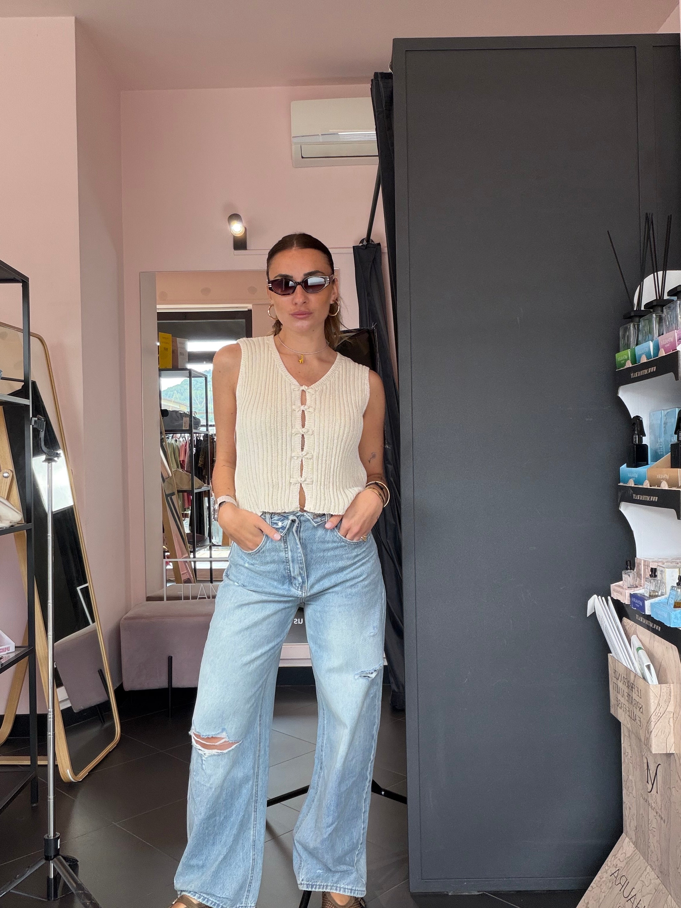 Jeans asimmetrico