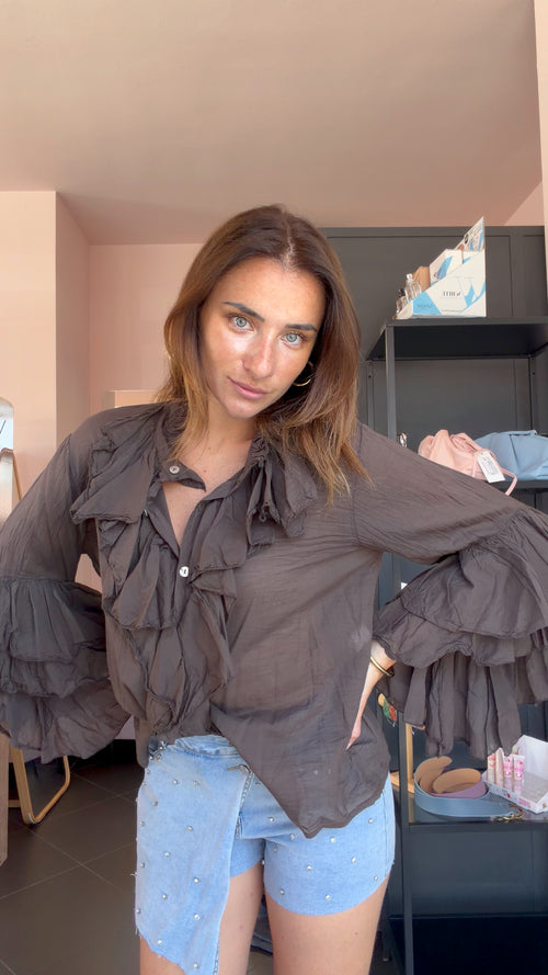 Camicia Ibiza marrone