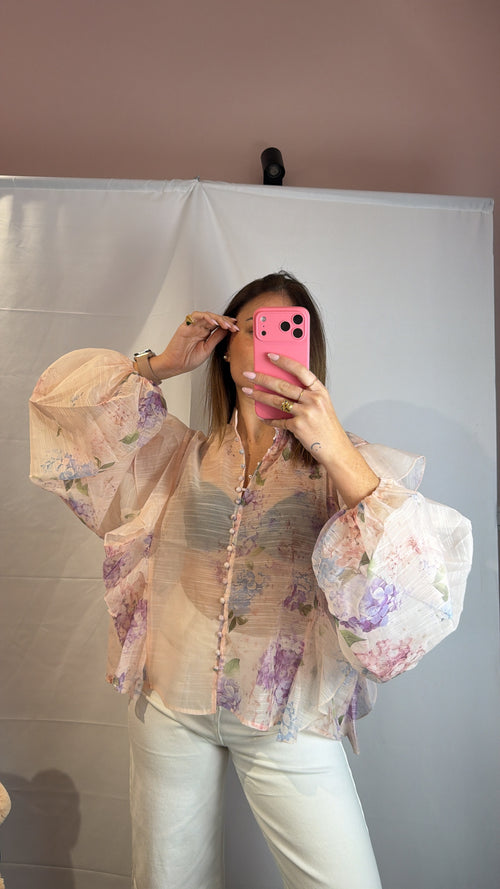 Camicia Sol rosa cipria