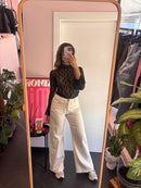 Jeans elasticizzato panna