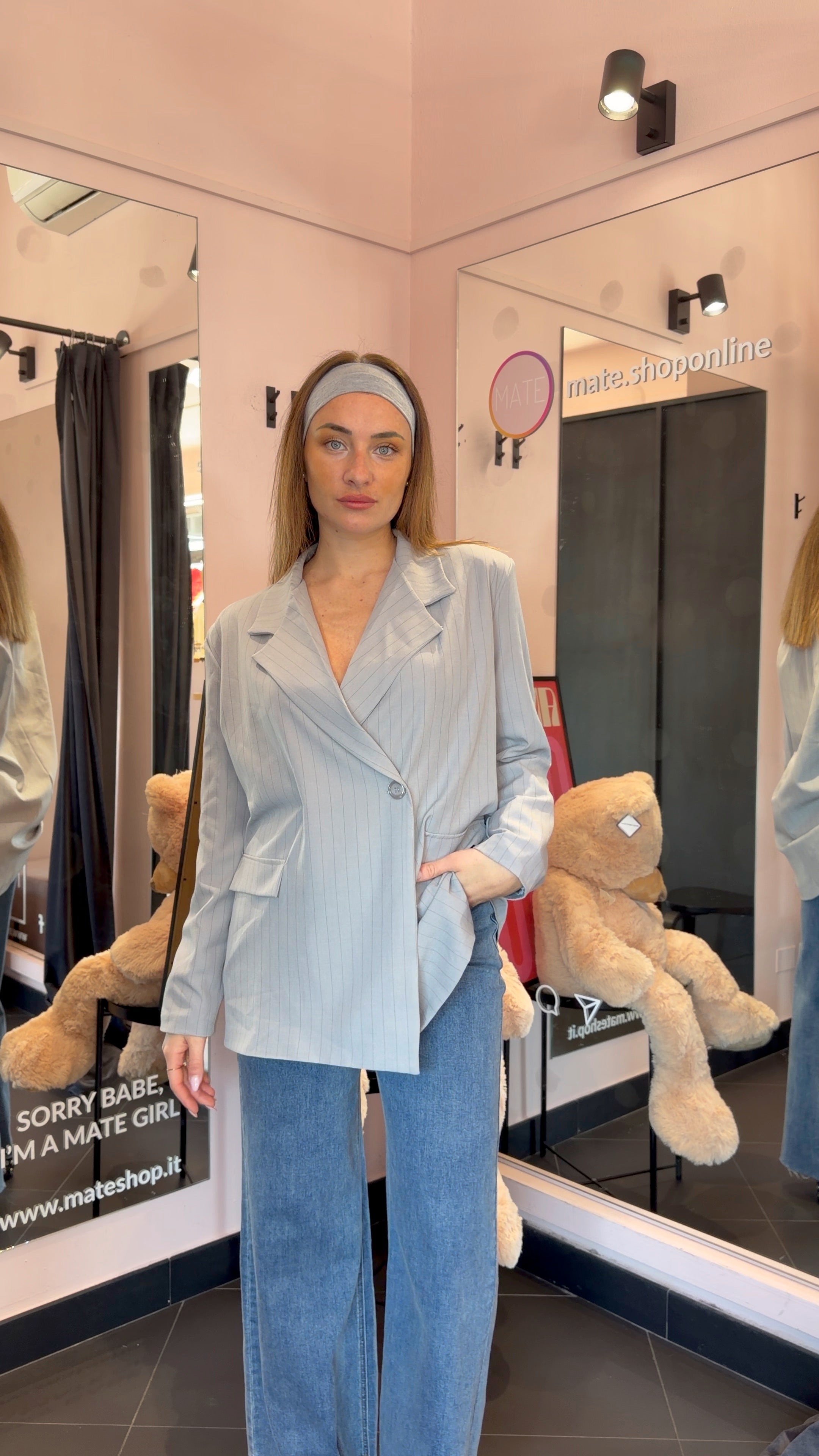 Blazer gessato più colori