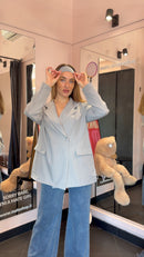 Blazer gessato più colori