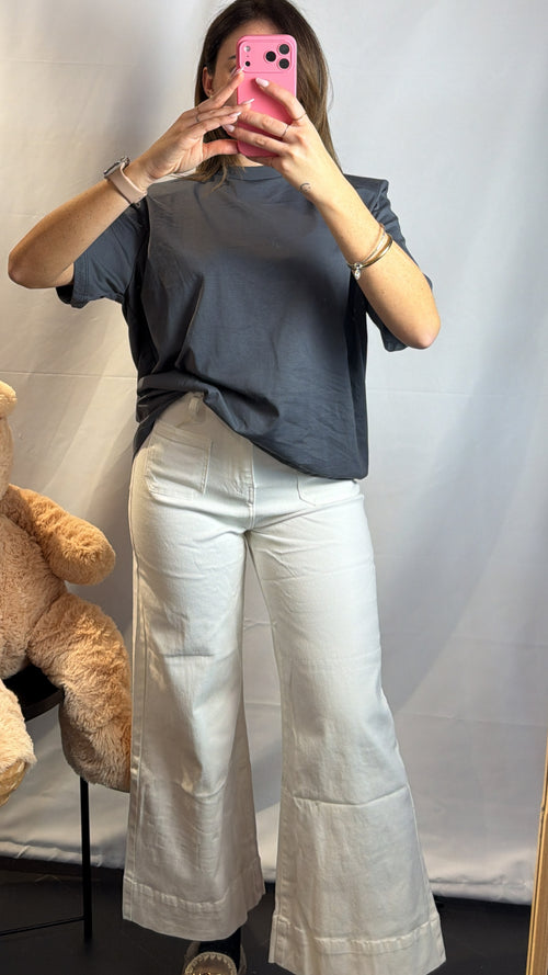 Jeans panna elasticizzato