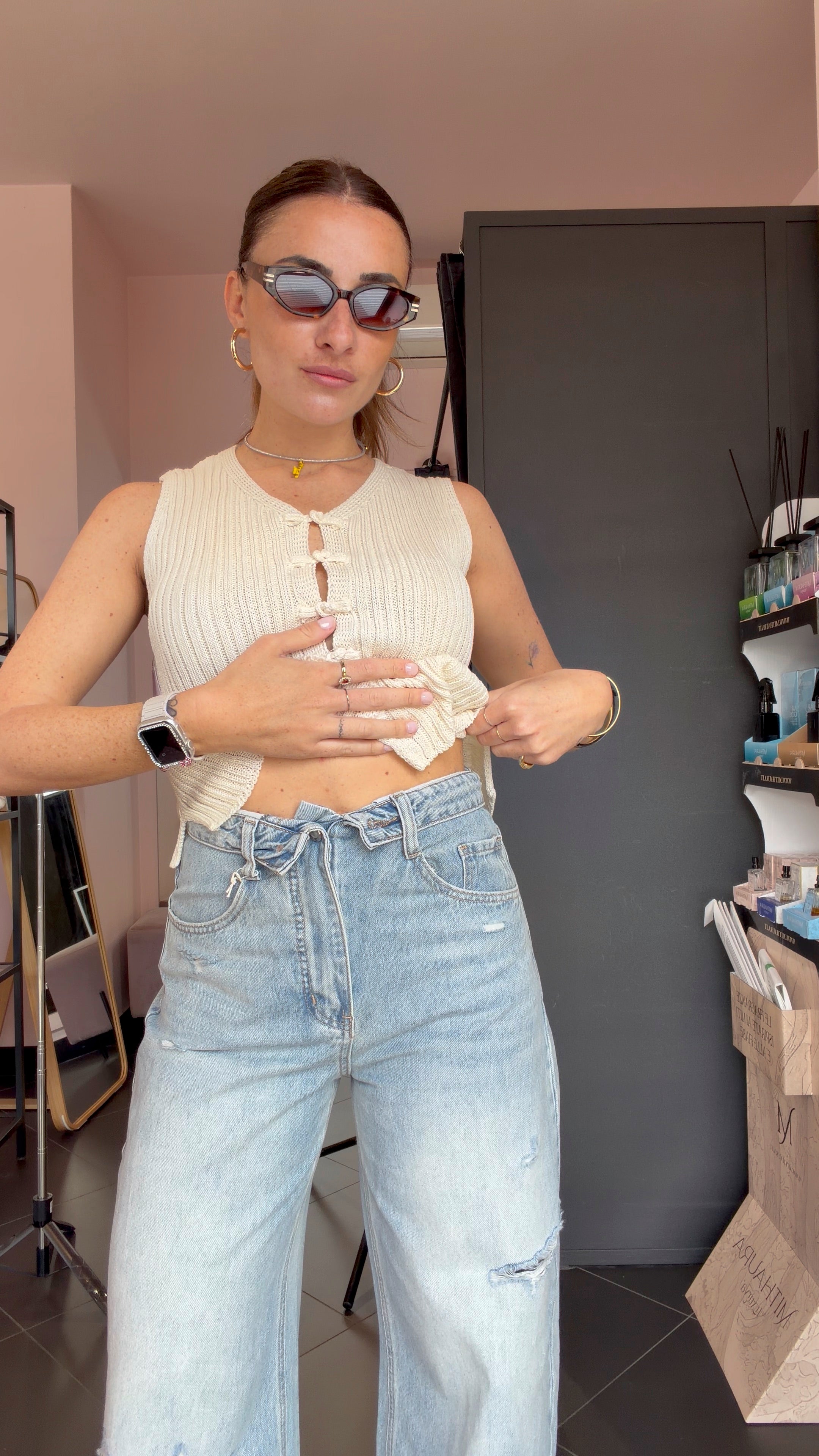 Jeans asimmetrico
