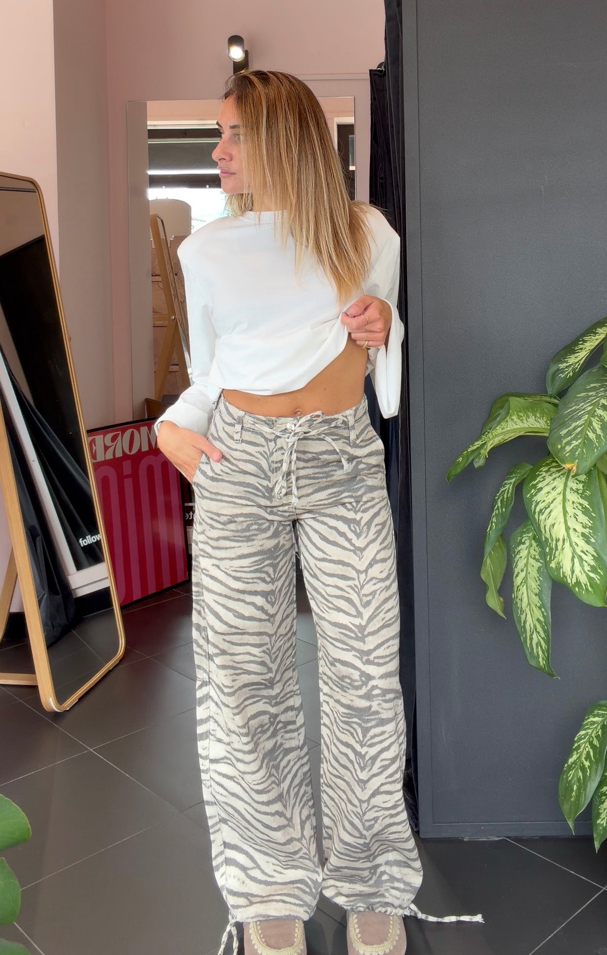 Pantalone zebrato